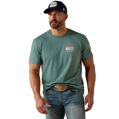 Ariat Men's Silver Pine Hidden Valley Flag Classic Fit Tee