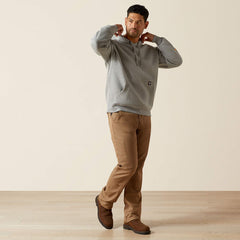 Ariat Men's Rebar Lightweight Logo Hoodie | Heather Grey
