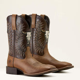 Ariat Men's Sport Steer Skull Wide Square Toe Cowboy Boot