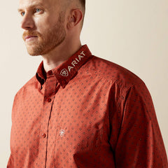 Ariat Men's Brick Red Team Porter Classic Fit Shirt