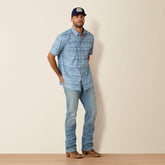 Ariat Men's Bliss Blue Printed VentTEK Outbound Classic Fit Shirt