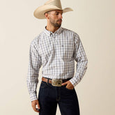 Ariat Men's White Plaid Pro Series Phoenix Classic Fit Shirt