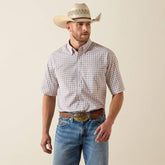 Ariat White Plaid Pro Series Tex Classic Fit Shirt
