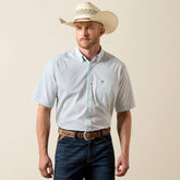 Ariat Men's White Geo Print Wrinkle Free Classic Fit Shirt