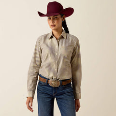 Ariat Women's Kirby Stretch Shirt | Chocolate Plum Stripe