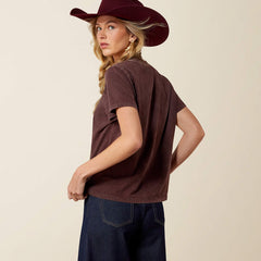 Ariat Women's Rebel With A Cause Tee | Chocolate Plum