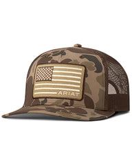 Ariat Boy's Brown Camo Flag Hat