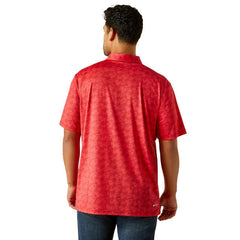Ariat Men's 360 Airflow Scarlet Print Polo