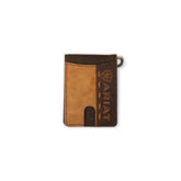 Ariat Men's Tan Suede Bifold Money Clip Wallet