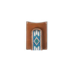 Ariat Men's Southwestern Inlay Brown Money Clip