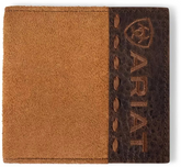 Arit Men's Bifold Roughout Croco Tan Wallet