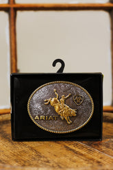 Ariat Men's Oval Rope Edge Bullrider Belt Buckle