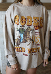 Ariat Women's Canvas Oversized Long Sleeve Tee | Oatmeal Heather