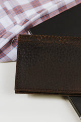 Ariat Bull Hide Brown Rodeo Wallet