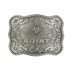 Ariat Men's Rectangle Rope Edge Belt Buckle