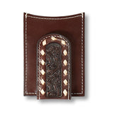 Ariat Men's Floral Embroidered Money Clip Wallet
