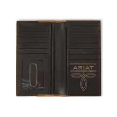 Ariat Rodeo Roughout Checkbook Wallet