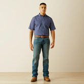 Ariat Men's Wrinkle Free Dark Blue Davis Classic Fit Shirt