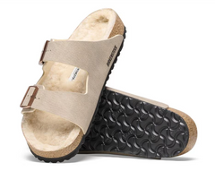 Arizona Shearling Fur Birkenstock Sandal - Dusty Grey