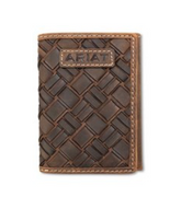 Ariat Men's Basketweave Trifold Wallet