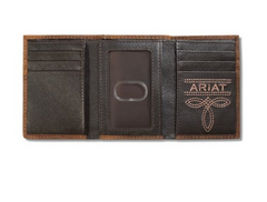 Ariat Men's Basketweave Trifold Wallet