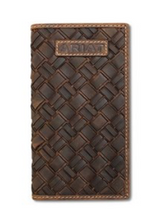 Ariat Men's Basketweave Leather Rodeo Wallet