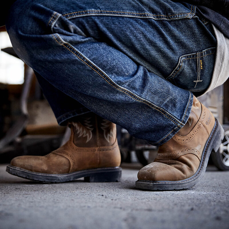 Arait Men's Sierra Steel Wide Square Toe Work Boot