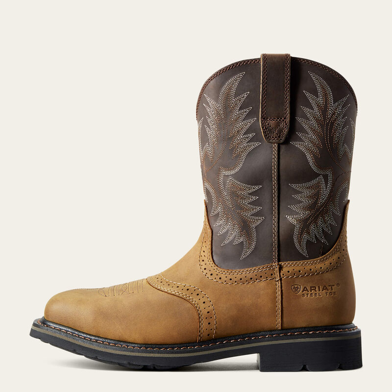 Arait Men's Sierra Steel Wide Square Toe Work Boot
