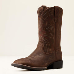 Ariat Brown Sport Wide Square Toe Cowboy Boot