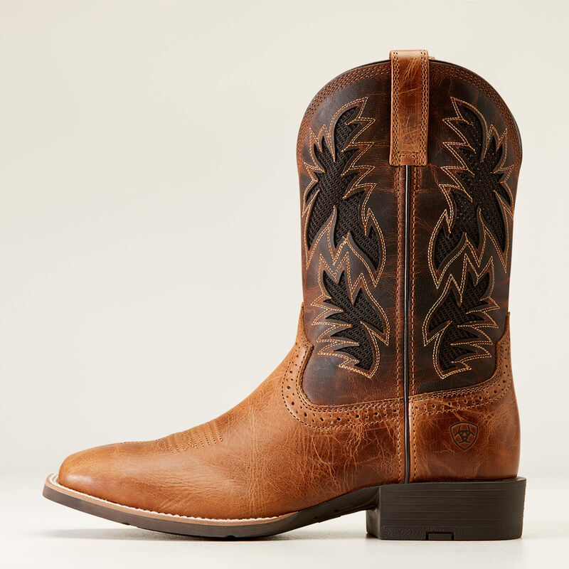 Ariat Men's Sport Cool VentTEK Dark Tan Cowboy Boot