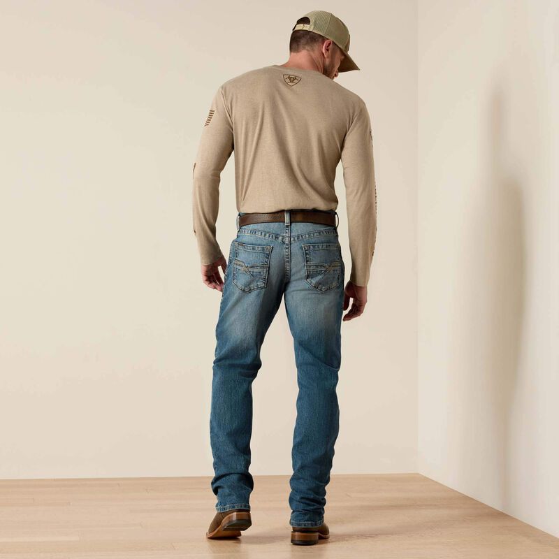 Ariat Men's M4 Low Rise Stretch Stockton Stackable Straight Leg Jean