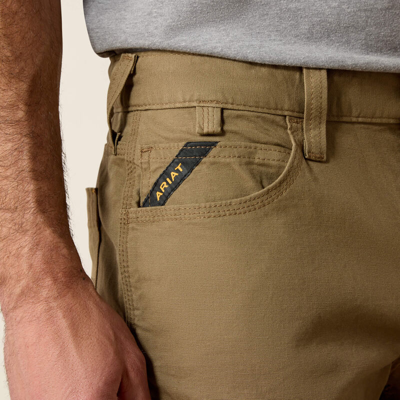 Ariat Men's Rebar M7 DuraStretch Made Tough Straight Khaki Pants