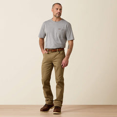 Ariat Men's Rebar M7 DuraStretch Made Tough Straight Khaki Pants