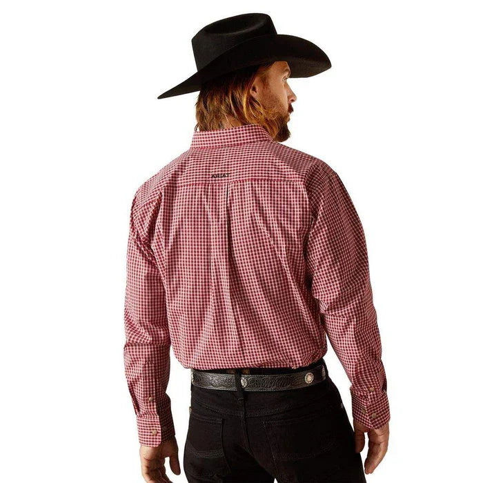 Ariat Men's Red Pro Series Porter Long Sleeve Western Shirt