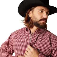 Ariat Men's Red Pro Series Porter Long Sleeve Western Shirt