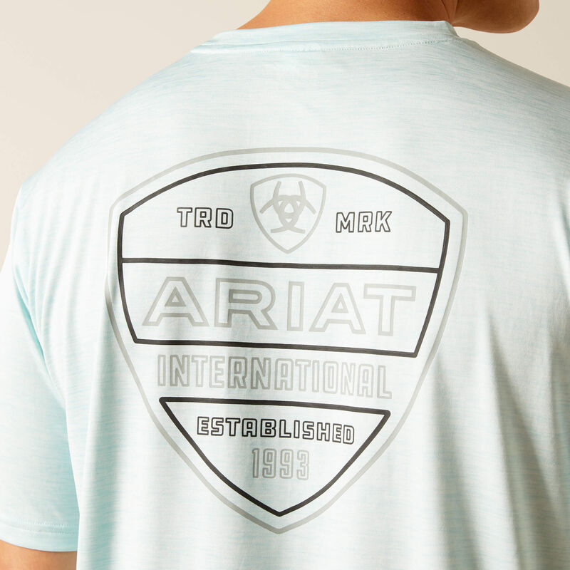 Ariat Men's Charger Crestline T-Shirt- Iced Aqua