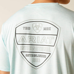 Ariat Men's Charger Crestline T-Shirt- Iced Aqua