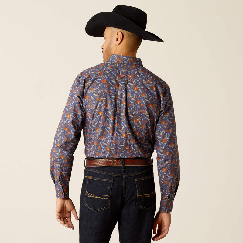 Ariat Men's Ty Classic Fit Shirt- Dark Blue