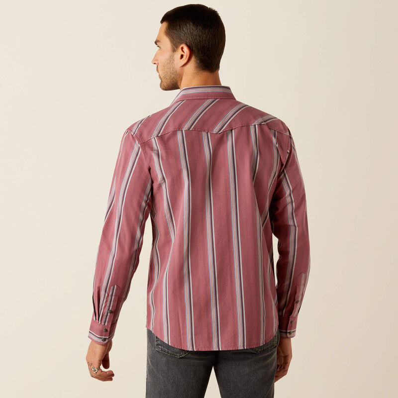 Ariat Men's Humphrey Red Retro Fit Snap Shirt