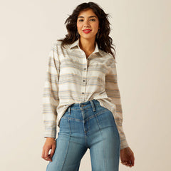 Ariat Women's Mustard Jacquard Billie Jean Shirt