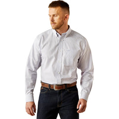 Ariat Men's Wrinkle Free Don Classic Fit Blue Button Down Shirt