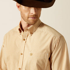 Ariat Men's Pro Series Beige Beckett Classic Fit Shirt