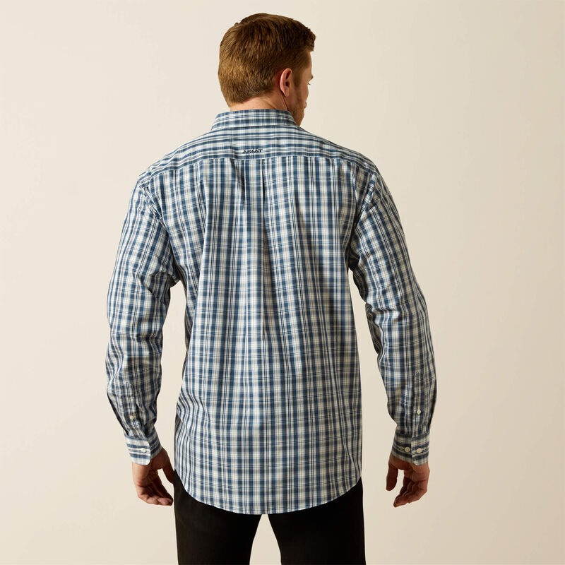 Ariat Men's Wrinkle Free Navy Dargan Classic Fit Shirt