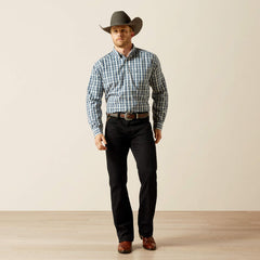 Ariat Men's Wrinkle Free Navy Dargan Classic Fit Shirt