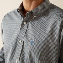 Ariat Men's Wrinkle Free Clayton Light Grey Classic Fit Shirt