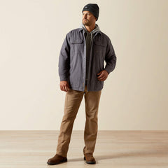 Ariat Men's Rebar Canvas Grey Button Up Shirt Jacket