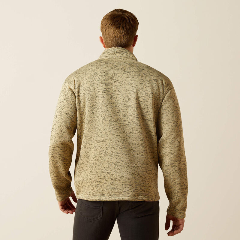Ariat Men's Beige Caldwell 1/4 Button Down Sweater