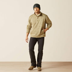 Ariat Men's Beige Caldwell 1/4 Button Down Sweater
