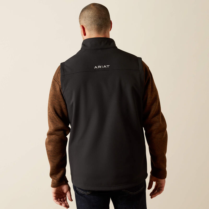 Ariat Men's Vernon Black Softshell Vest