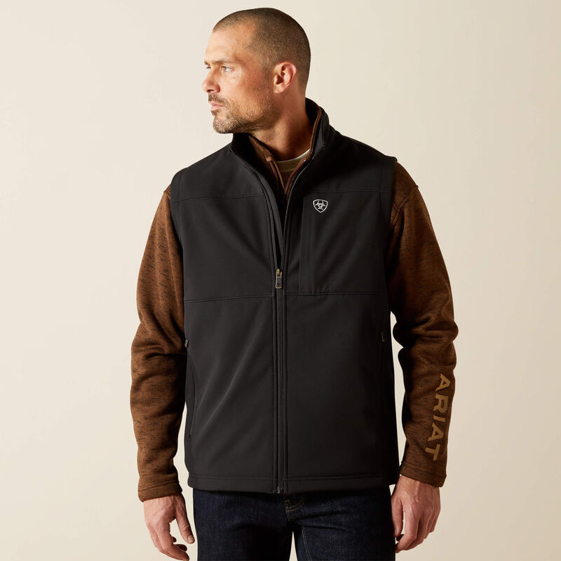 Ariat Men's Vernon Black Softshell Vest